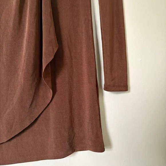 Forever 21 Brown Long Sleeve Dress Size Medium - Picture 6 of 13